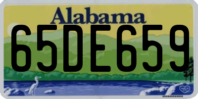 AL license plate 65DE659