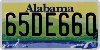 AL license plate 65DE660