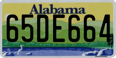 AL license plate 65DE664