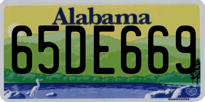 AL license plate 65DE669