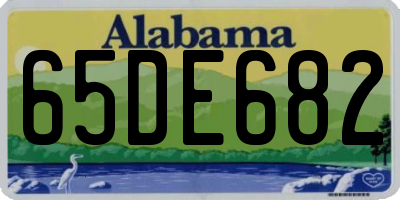 AL license plate 65DE682