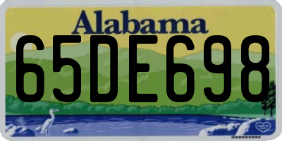 AL license plate 65DE698