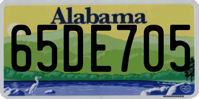 AL license plate 65DE705