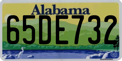 AL license plate 65DE732
