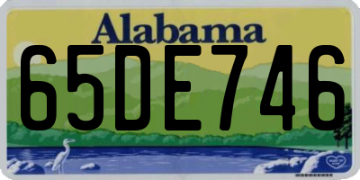 AL license plate 65DE746