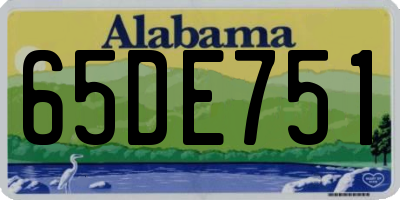 AL license plate 65DE751
