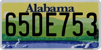 AL license plate 65DE753