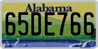 AL license plate 65DE766