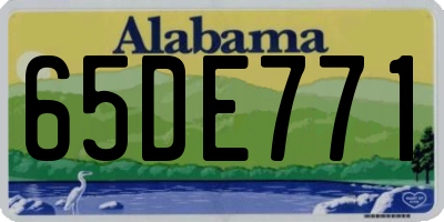 AL license plate 65DE771