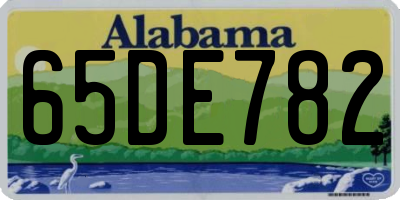 AL license plate 65DE782
