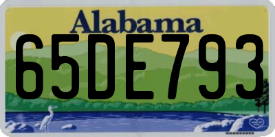 AL license plate 65DE793