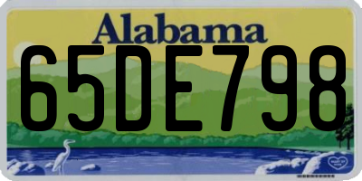 AL license plate 65DE798