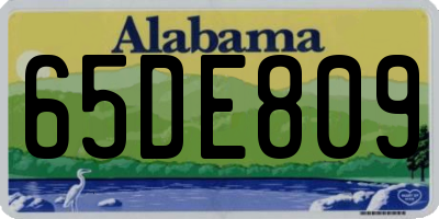 AL license plate 65DE809