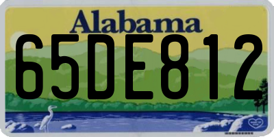 AL license plate 65DE812