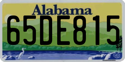 AL license plate 65DE815
