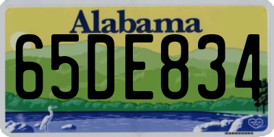 AL license plate 65DE834