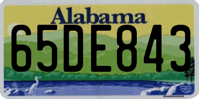 AL license plate 65DE843