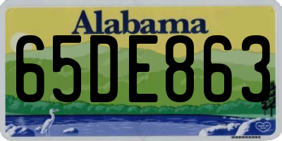 AL license plate 65DE863