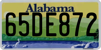 AL license plate 65DE872