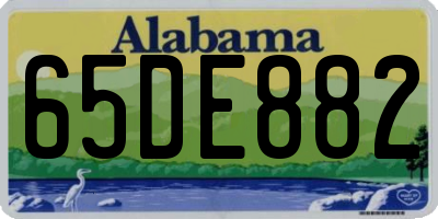 AL license plate 65DE882