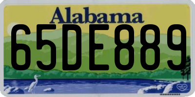 AL license plate 65DE889