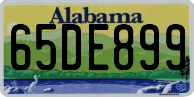 AL license plate 65DE899