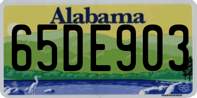 AL license plate 65DE903