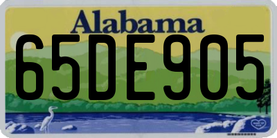 AL license plate 65DE905