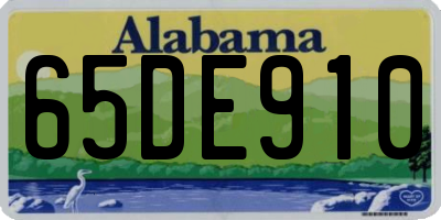 AL license plate 65DE910