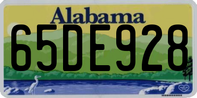 AL license plate 65DE928