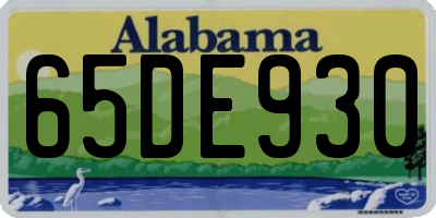 AL license plate 65DE930