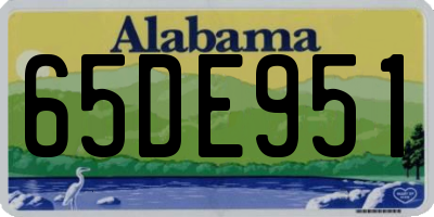 AL license plate 65DE951
