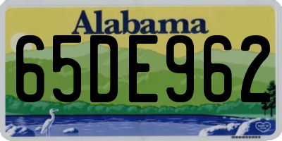 AL license plate 65DE962