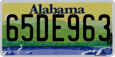 AL license plate 65DE963