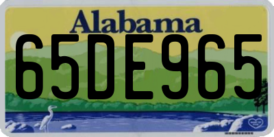 AL license plate 65DE965