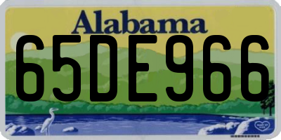 AL license plate 65DE966