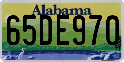 AL license plate 65DE970