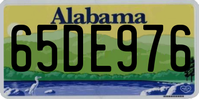AL license plate 65DE976
