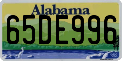 AL license plate 65DE996