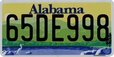 AL license plate 65DE998