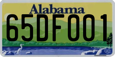 AL license plate 65DF001