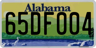 AL license plate 65DF004