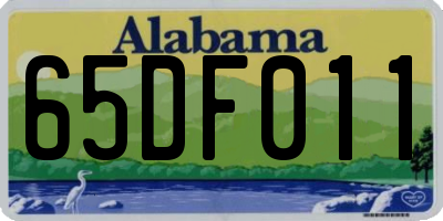 AL license plate 65DF011