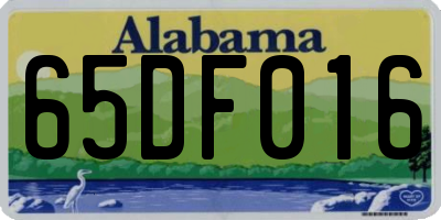 AL license plate 65DF016