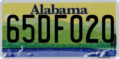 AL license plate 65DF020