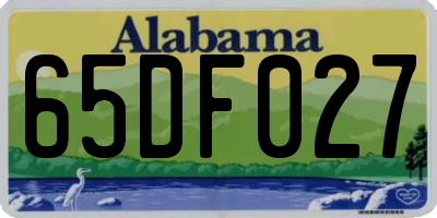 AL license plate 65DF027