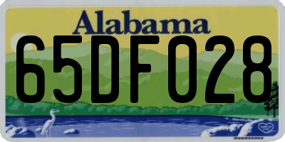 AL license plate 65DF028