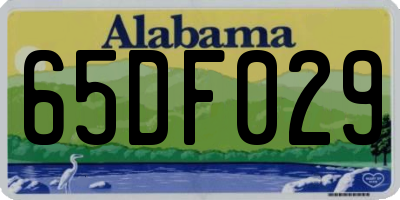 AL license plate 65DF029