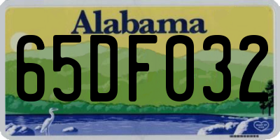 AL license plate 65DF032