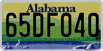 AL license plate 65DF040